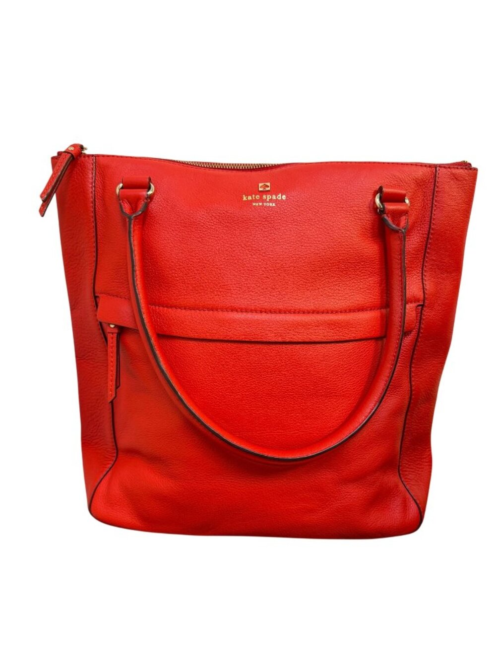 Kate Spade Red Leather Tote Bag Large